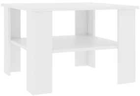 Tavolino da salotto bianco 60x60x42 cm in legno multistrato