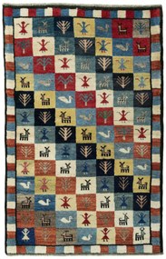 Gabbeh Tappeto 90 x 140 (Iran) Annodato A Mano