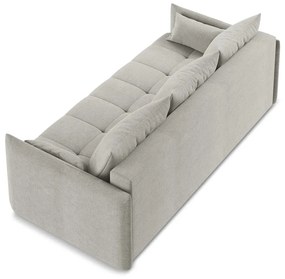 Divano grigio chiaro allungabile/con contenitore 225 cm Moku – Makamii