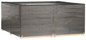 Copri mobili da giardino 2pz 16 occhielli 205x205x90cm quadrato