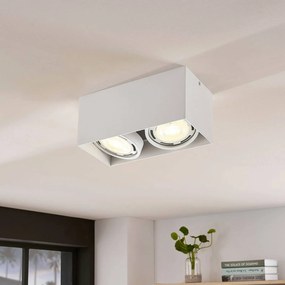 Faretto da soffitto Mabel, a 2 luci, 27 cm, bianco, GU10 Mabel Arcchio, dimmerabile, Bianco / Opale, Cucina, Alluminio, Moderno, Faretto