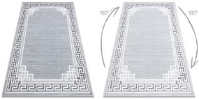 Tappeto MEFE moderno  9096 Telaio, chiave greca - Structural due livelli di pile grigio