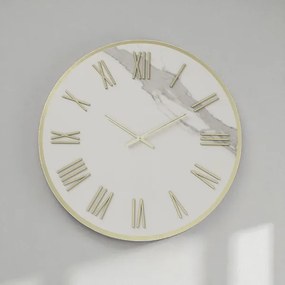 Orologio ZEPHYR rotondo D40 cm in kerlite Avorio con dettagli Oro