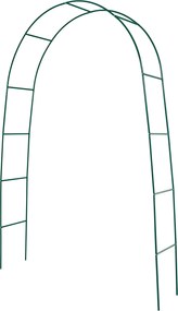 Arco da Giardino in Acciaio 37x130xh240 cm per Rampicanti Rama Verde...
