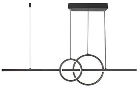 Lampadario LED a sospensione con filo LED/15W/230V 4000K 80 cm nero