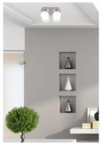 Lampada da soffitto in argento con paralume in vetro 25x25 cm Oden - Candellux Lighting