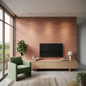 Rivestimento Effetto Muretto Mattoncini 16x40 In Gres Porcellanato Muretto Cotto