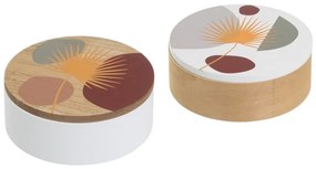 Scatole in set con coperchio/decorative 2 pz ø 17x6,5 cm – Casa Selección