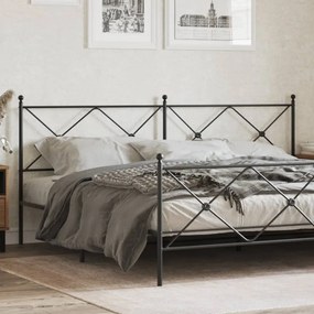 Testiera İn Metallo Nero 200 Cm /