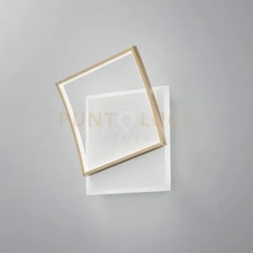 Plafoniera led ayrton quadrata oro 42w 5200lm cct 3000k 4000k 6500k...