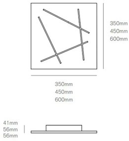 Flat plafoniera 31w 1230lm 3000k black