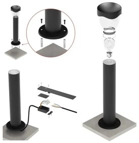 Lampada da esterno ARTEO 1xE27/15W/230V IP44 80 cm