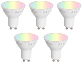 Set van 5 GU10 50mm LED lampen helder 4.7W 400 lm 2200-2400K
