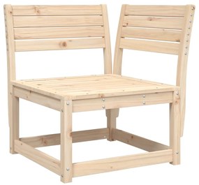 Set salotto da giardino 4 pz in legno massello di pino