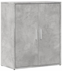 Credenze 2 pz grigio cemento 60x31x70 cm in legno multistrato