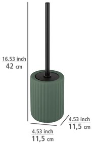 WENKO 24808100 - Scopino per WC BELLUNO 11,5 x 42 cm verde/nero