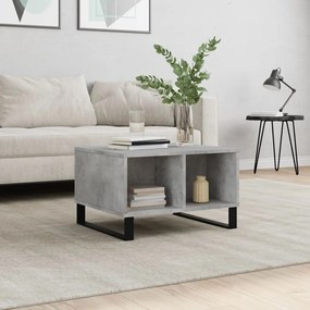 Tavolino Salotto Grigio Cemento 60x50x36,5 Cm Legno Multistrato /