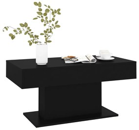 Tavolino da salotto nero 96x50x45 cm in legno multistrato