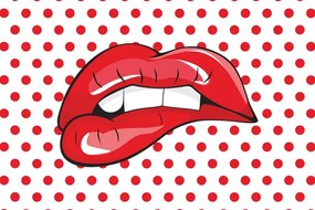 Carta da parati – Labbra pop art