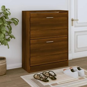 Scarpiera Rovere Marrone 63x24x81 Cm İn Legno Multistrato /