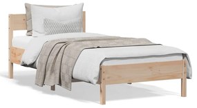 Letto Senza Materasso 90x200 Cm İn Legno Massello Di Pino /