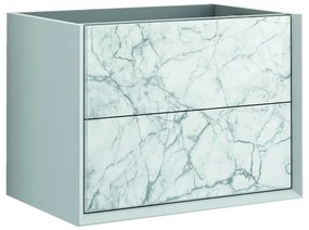Mobile da bagno sotto lavabo BADEN HAUS Bellagio bianco L 70 x H 48 x P 46 cm 2 cassetti, lavabo non incluso