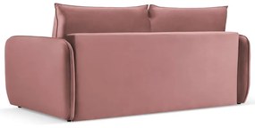 Divano letto in velluto rosa 214 cm Vienna - Cosmopolitan Design