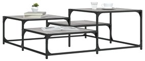 Tavolino Salotto Grigio Sonoma 107x107x40 Cm Legno Multistrato /