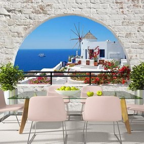 Fotomurale adesivo  Viaggio a Santorini  Larghezza x Altezza Home decor 294x210