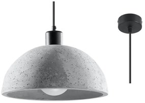 Lampada a Sospensione in Cemento PABLITO E27 Grigia