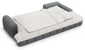 Divano angolare grigio allungabile/con contenitore (con penisola a destra/con chaise lounge) Linz – Cosmopolitan Design