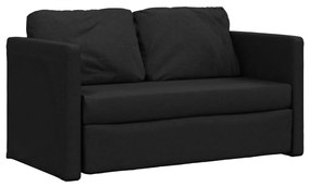 Divano letto da terra 2 in 1 nero 112x174x55 cm tessuto