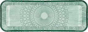 Piatto da portata in vetro verde 14x38 cm Kusintha - Bitz