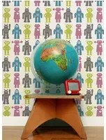 Ferm Living Carta da parati Robots - classic robots