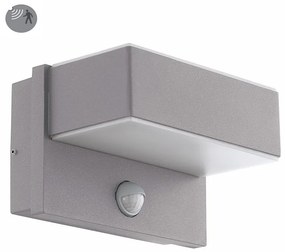 Applique LED design da esterno Azzinano grigio IP44, con sensore di movimento luce bianco caldo 1200 lumen, EGLO