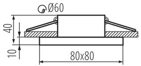 Kanlux 33121 - Lampada da bagno da incasso FLINI 10W IP44 bianca