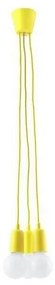 Lampadario su filo DIEGO 3xE27/60W/230V giallo