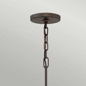 Lampadario Industrial Nordico Astrid Metallo Bronzo Opaco 5 Luci E14