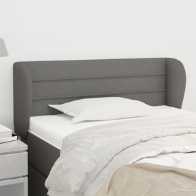 Testiera Ad Orecchio Grigio Scuro 103x23x78/88 Cm İn Tessuto /