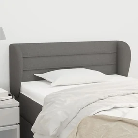 Testiera Ad Orecchio Grigio Scuro 103x23x78/88 Cm İn Tessuto /