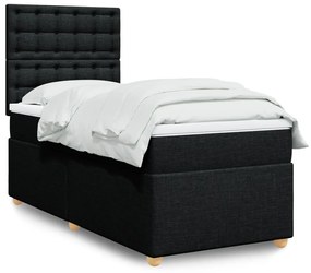 Giroletto A Molle Con Materasso Nero 90x200 Cm İn Tessuto /