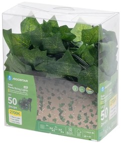 Aigostar - Catena solare LED 50xLED/7m IP65 bianco caldo ivy