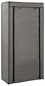 Scarpiera Coperta Grigia 58x28x106 Cm İn Tessuto /