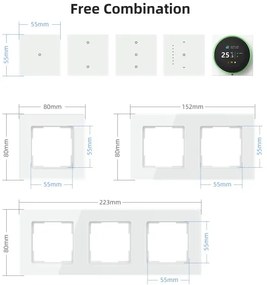 Immax NEO 07540L - Interruttore intelligente per il controllo di tende veneziane e tapparelle 230V Wi-Fi Tuya