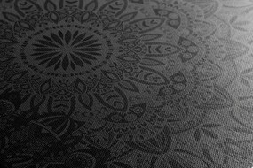 Stampa su tela – Mandala elegante in bianco e nero