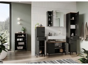 Mobile bagno alto grigio scuro in rovere 60x97 cm Yonkers - Germania