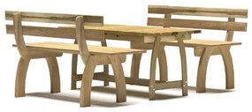 Set da Pranzo da Giardino 3 pz in Legno di Pino Impregnato