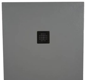 Piatto doccia in mineralmarmo 80x120 cm grigio chiaro effetto pietra con griglia e piletta sifonata