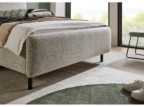 Letto matrimoniale imbottito beige con contenitore con rete inclusa 140x200 cm Primo – Meise Möbel