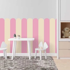 Adesivo murale Arco - Candy Dream (rosa dolce e giocoso per bambini) | Inspio